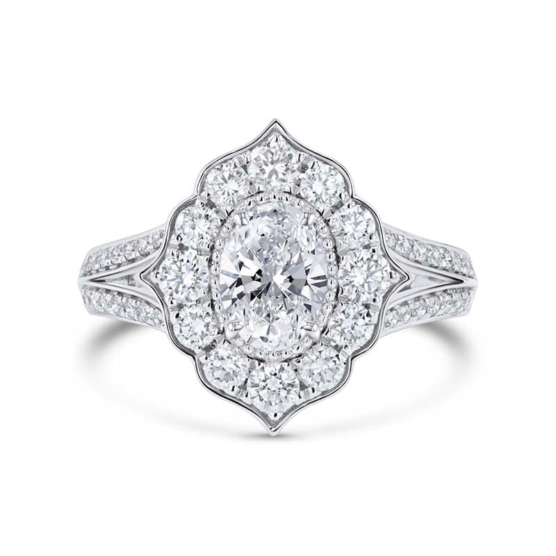 Milgrain engagement ring setting on sale